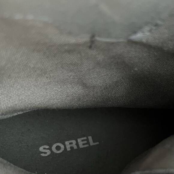 Sorel Womens Cate Leather Heeled Ankle Boots US 7 Army Green Waterproof Side Zip - Picture 10 of 10